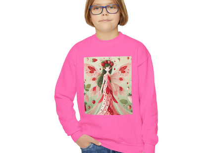 Strawberry Fairy Delight Youth Crewneck Sweatshirt