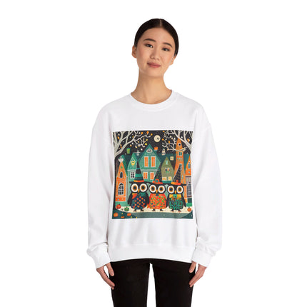 Night of the Trick-or-Treating Owlets Unisex Heavy Blend™ Crewneck Sweatshirt