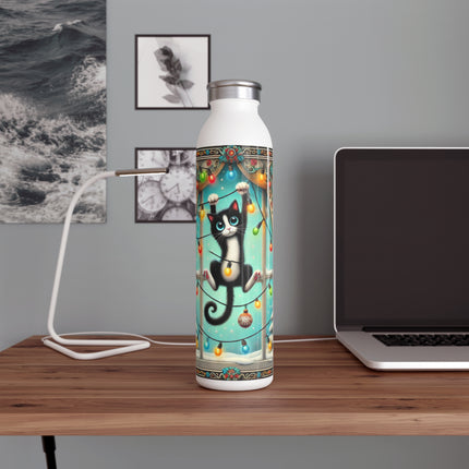 Mischief in Tinselland Slim Water Bottle