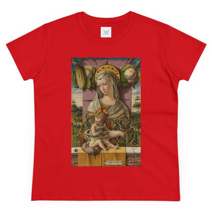 Madonna and Child by Carlo Crivelli Women's Midweight Cotton Tee