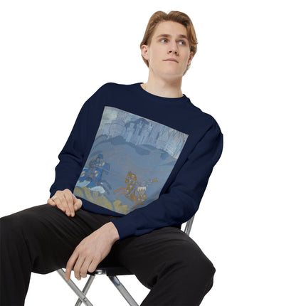 The Duel by Nicholas Roerich Unisex Garment-Dyed Sweatshirt