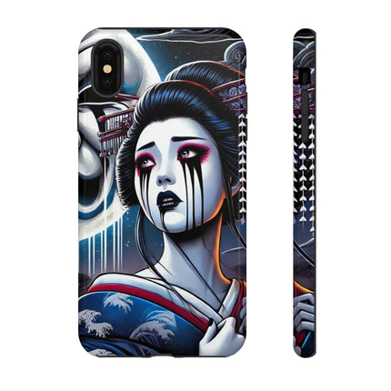 Geisha’s Black Ink Tears Phone Cases