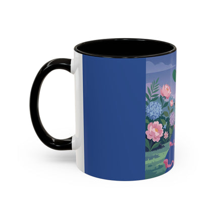 The Lady Of The Garden Stroll Colorful Mugs – Art Deco Botanical Elegance