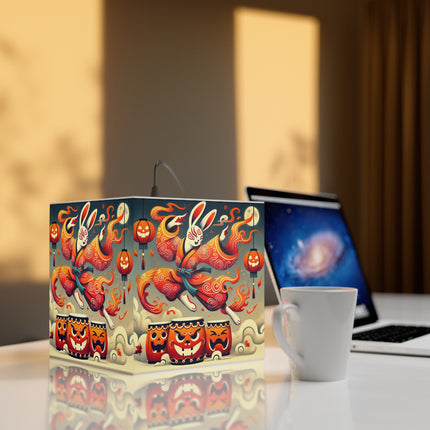 Jack-O’-Lantern Drums & The Kabuki Rabbit Light Cube Lamp