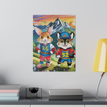 Animal Athletes Matte Canvas, Stretched, 0.75"