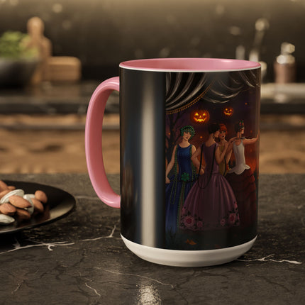🏹🎃 Cupid's Arrow At Pumpkin Moon Manor Colorful Mug – Romantic Halloween Charm