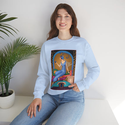 September & Sapphire (from the Gem Series) by Sofia Chiostri Heavy Blend™ Crewneck Sweatshirt
