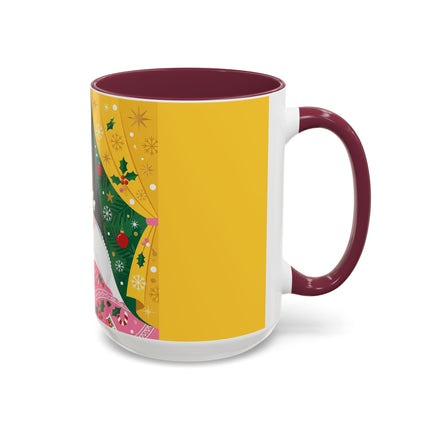 💌🎄 The Christmas Letter Of Holly House Colorful Mug – Whimsical Art Deco Holiday Charm