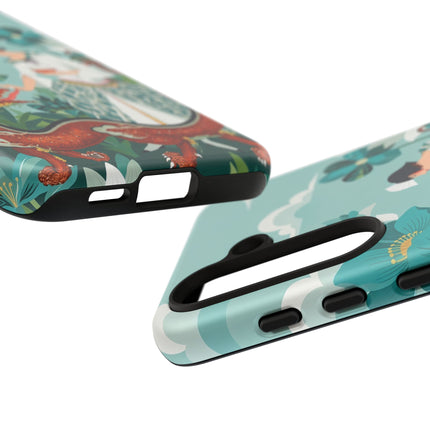 🐉🌿 The Dragon Keeper Phone Case – Art Deco Floral Fantasy