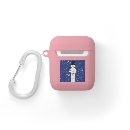Snowman in Falling Snow AirPods Cover