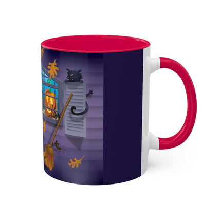 Whimsical Halloween Mischief Colorful Mugs, 11oz