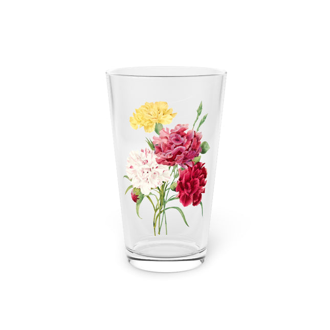 Carnation Botanical Illustration by Pierre-Joseph Redouté Glass, 16oz