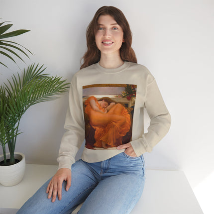 Flaming June by Frederic Leighton Heavy Blend™ Crewneck Sweatshirt