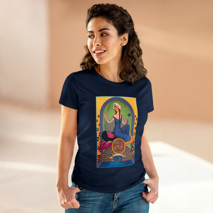 December & Tanzanite (from the Gem Series) by Sofia Chiostri Women's Midweight Cotton Tee
