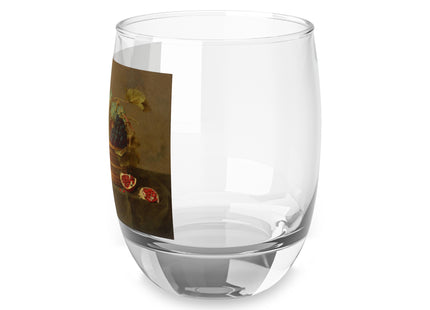 Basket of Grapes and a Pomegranate on a Table by Jacob van Hulsdonck Whiskey Glass
