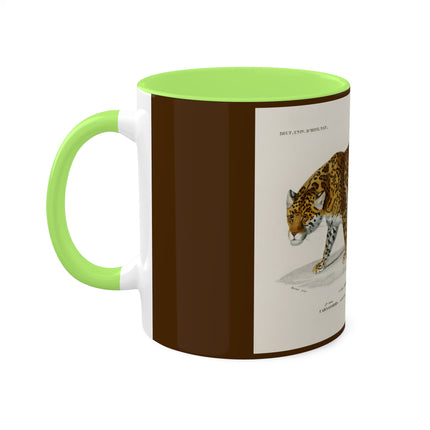 Jaguar by Charles Dessalines D' Orbigny Colorful Mugs, 11oz