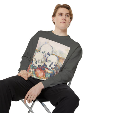 The Three Skulls by Paul Cézanne Garment-Dyed Sweatshirt