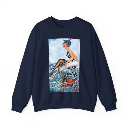 Playful Waves and Fashion Follies Heavy Blend™ Crewneck Sweatshirt