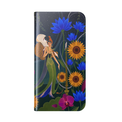 🌙🕯️ The Lady Of The Midnight Garden Flip Case – Art Deco Nocturne