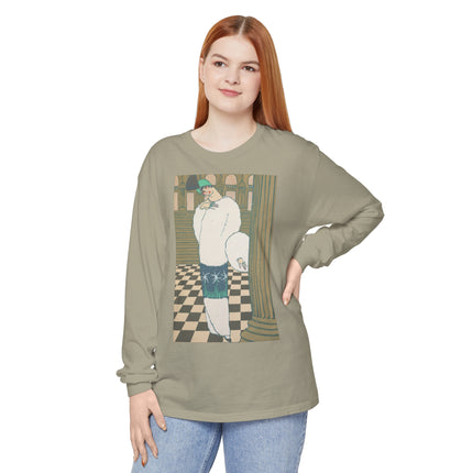 Les Hermines by Georges Lepape Garment-dyed Long Sleeve T-Shirt