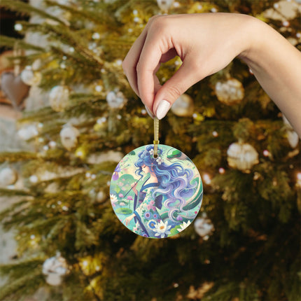 Fairy of the Koi Pond Glass Ornament