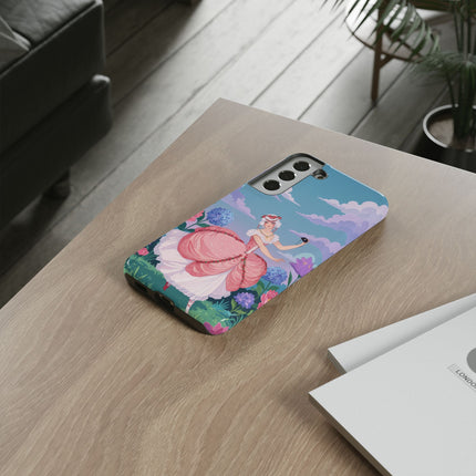 🎭🌸 The Lady Of The Secret Masquerade Phone Case – Art Deco Garden Fantasy