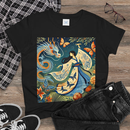 Fairy Waltz in the Butterfly Garden Cotton Tee