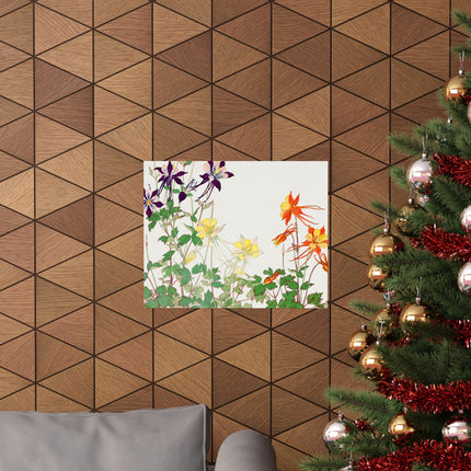 Aquilegia Flower by Tanigami Kônan Premium Matte horizontal posters