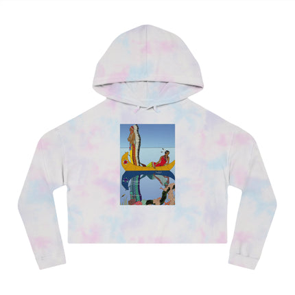 Le long du Missouri (Indian couple on the Missouri River) by George Barbier Women’s Cropped Hooded Sweatshirt