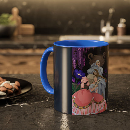 The Moonlit Garden Serenade Colorful Mugs – Art Deco Musical Elegance