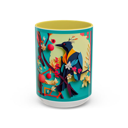 Curious Crow Colorful Mugs (11oz, 15oz)