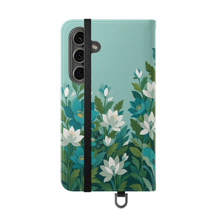 🐉🌿 The Dragon Keeper Flip Case – Art Deco Floral Fantasy