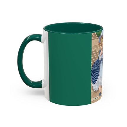 The Peacock's Admiration Colorful Mug (11oz, 15oz) – Rococo Elegance, Peacock Beauty & Garden Charm
