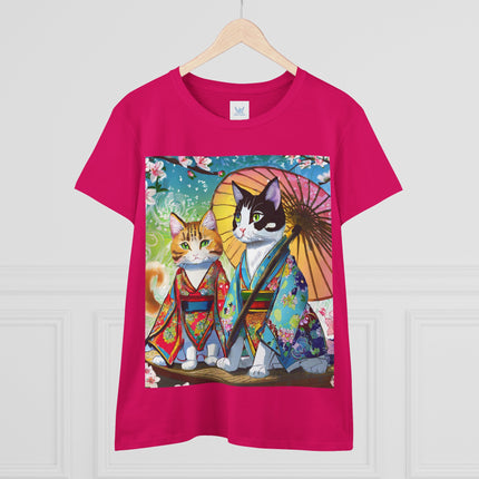 Kimono Kitties Cotton Tee