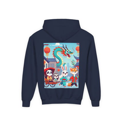 The Little Dragon and Friends Youth Hooded Sweatshirt – Friendship, Adventure & Storybook Charm
