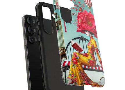 Reading In A Painted Garden Phone Cases