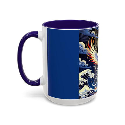 Majestic White Crane Colorful Mugs (11oz, 15oz)