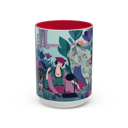 The Ladies Of The Secret Masquerade Colorful Mugs – Art Deco Floral Mystery