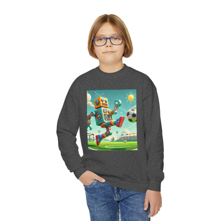 Kickoff Bot! Youth Crewneck Sweatshirt – Action, Energy & Game-Day Fun