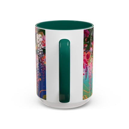 Golden Wisteria Elegance Colorful Mugs (11oz, 15oz)