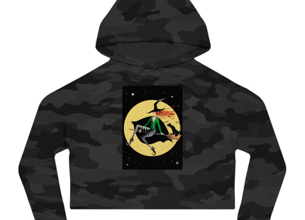A Witch’s Moonlit Flight Women’s Cropped Hooded Sweatshirt