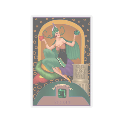 May & Emerald (from the Gem Series) by Sofia Chiostri Kiss-Cut Stickers (4 Sizes)