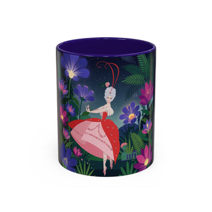 Moonlight Waltz Among The Blossoms Colorful Mugs – Art Deco Floral Enchantment