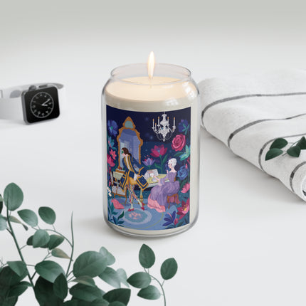 🎼🌺 The Midnight Music Lesson Scented Soy Candle – Art Deco Floral Romance