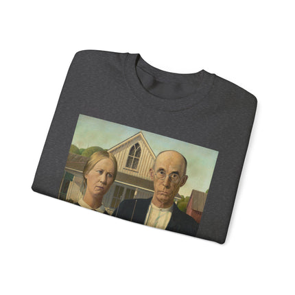 American Gothic by Grant Wood Heavy Blend™ Crewneck Sweatshirt