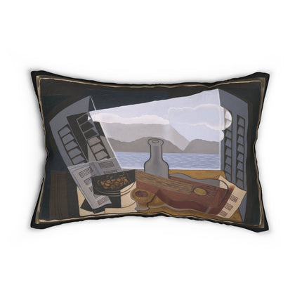Open Window by Juan Gris Spun Polyester Lumbar Pillow