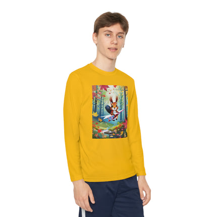 Acorn Aviator Youth Long Sleeve Competitor Tee – Woodland Flight & Whimsical Adventure