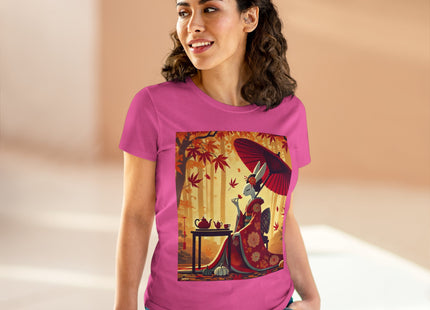 Theatrical Harvest Rabbit Women's Midweight Cotton Tee