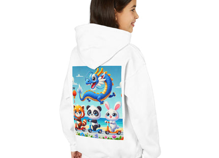 Seaside Scooter Friends Youth Heavy Blend Hooded Sweatshirt
