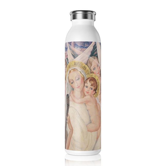 Madonna with Child Surrounded by Musical Angels by Gerda Wegener Slim Water Bottle